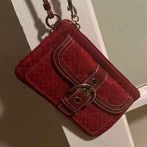 Red Coach Wristlet